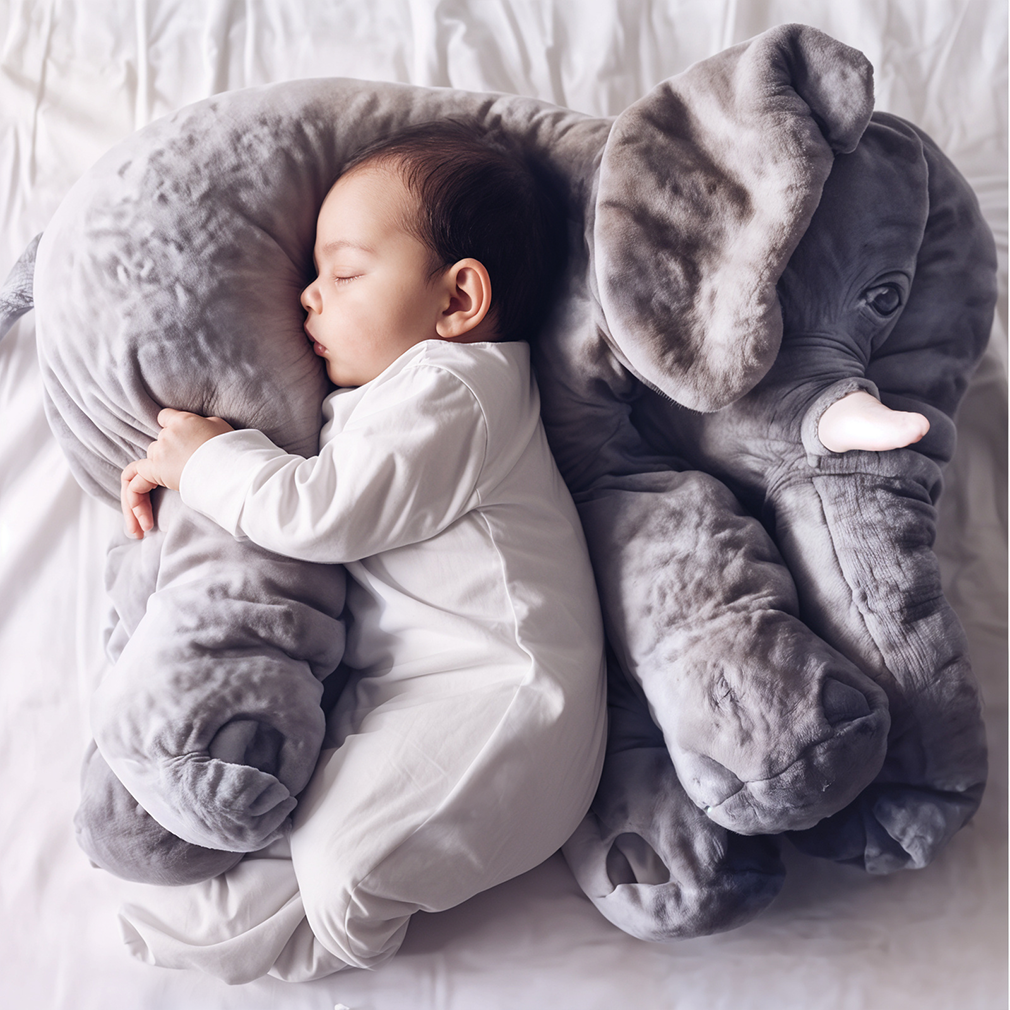 Soft Elephant Cushion for Baby and Toddler Comfort - Luxivelle