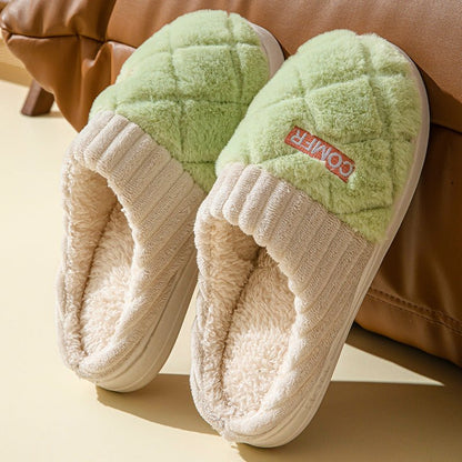 Warm Insulated Women's Slipper Shoes with Grip Soles