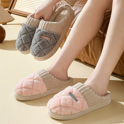 Warm Insulated Women's Slipper Shoes with Grip Soles