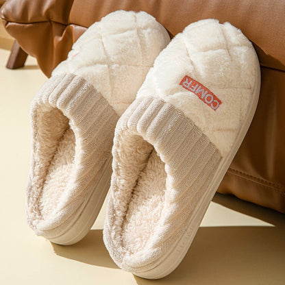 Warm Insulated Women's Slipper Shoes with Grip Soles - Luxivelle