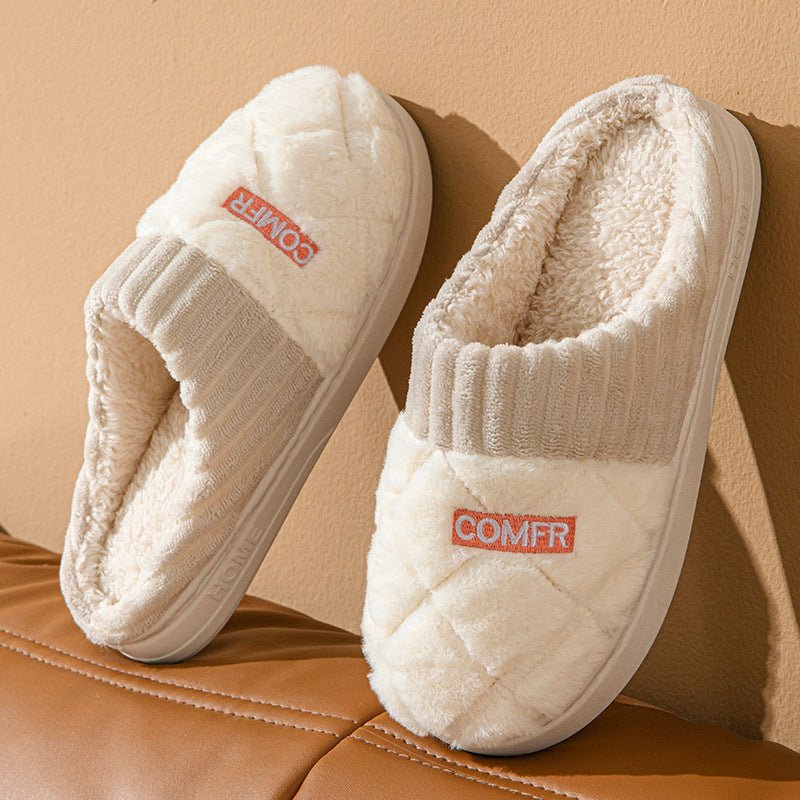 Warm Insulated Women's Slipper Shoes with Grip Soles