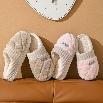 Warm Insulated Women's Slipper Shoes with Grip Soles