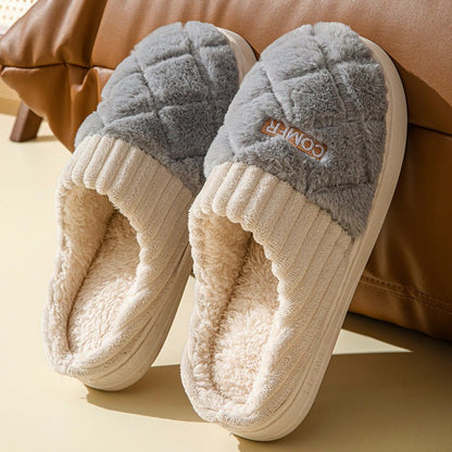 Warm Insulated Women's Slipper Shoes with Grip Soles