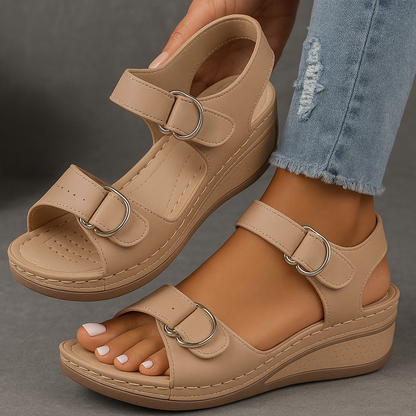 Comfortable Women's Summer Leather Sandals for Casual Wear