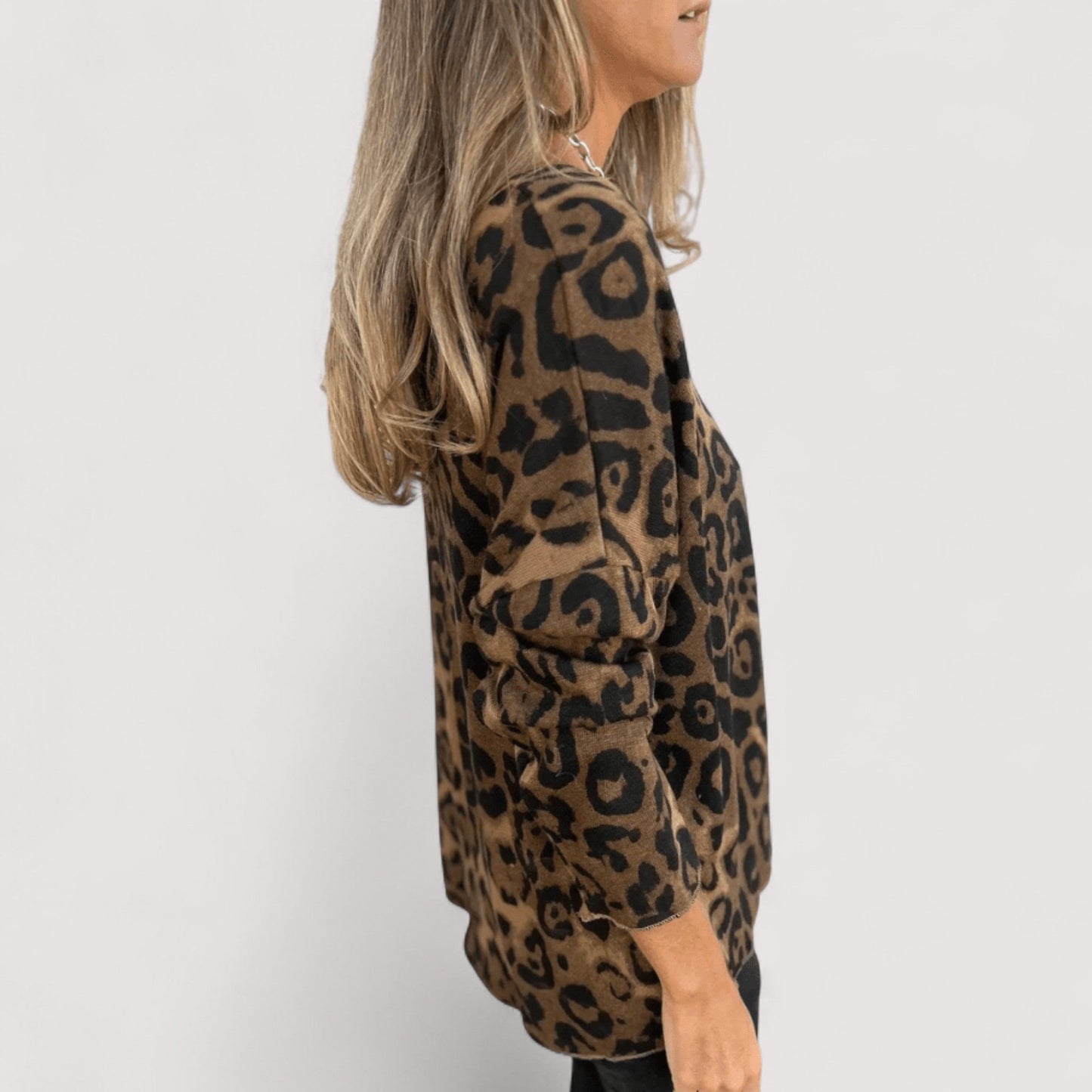 Comfortable Animal Print Blouse