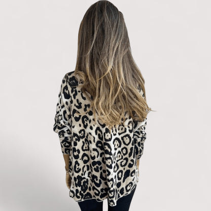 Comfortable Animal Print Blouse