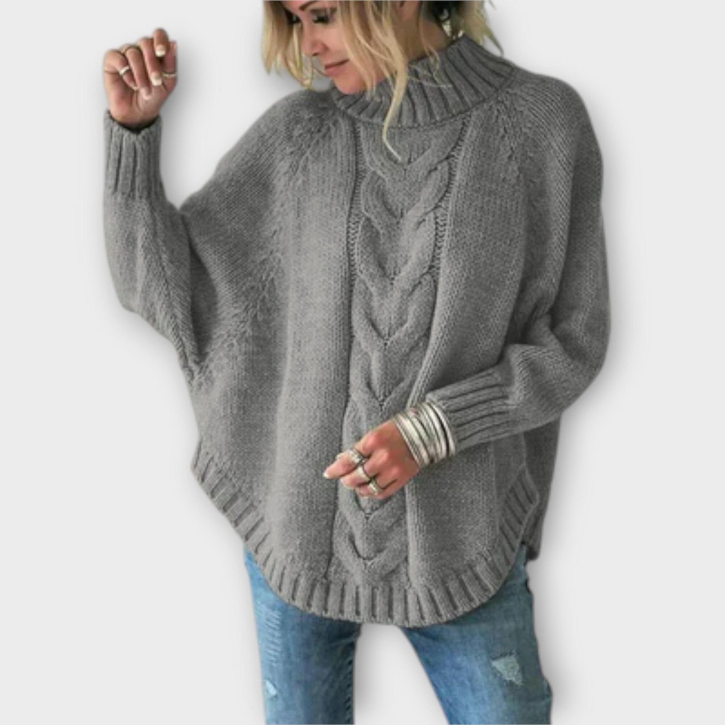 Cozy Cable Knit Crew Sweater