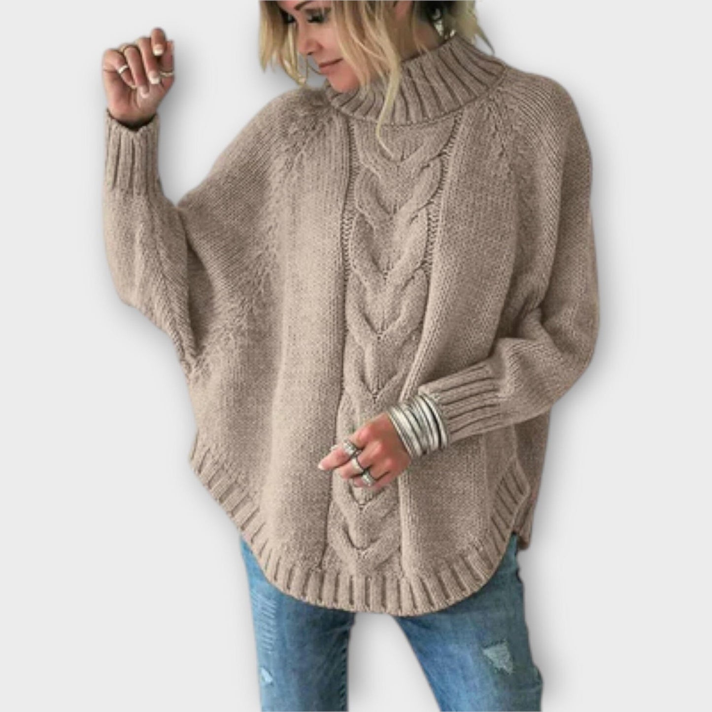 Cozy Cable Knit Crew Sweater