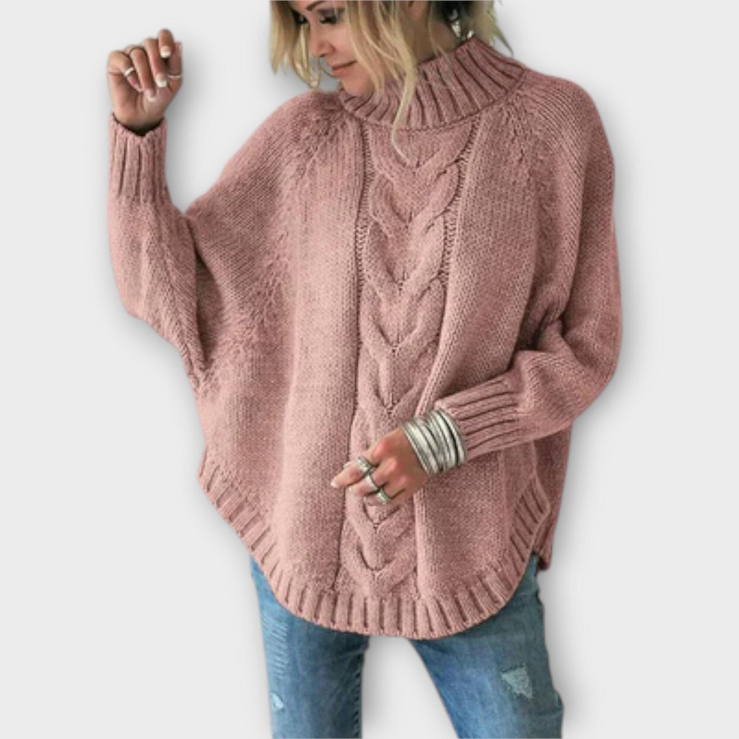 Cozy Cable Knit Crew Sweater