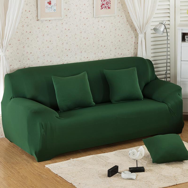 Green Plush Sofa Slipcover - Soft & Waterproof Protection - Luxivelle