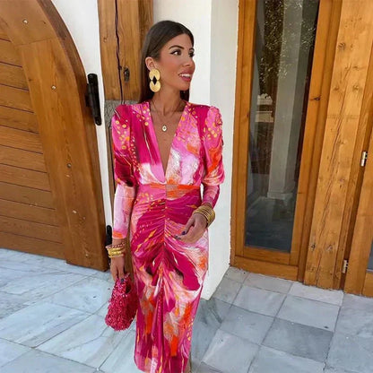 Long Sleeve Women's Maxi Dress