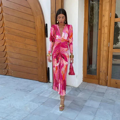 Long Sleeve Women's Maxi Dress