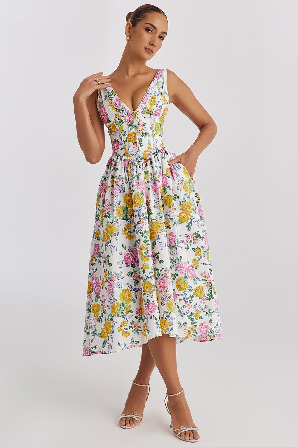 Chic Ladies' Floral Sundress - Luxivelle