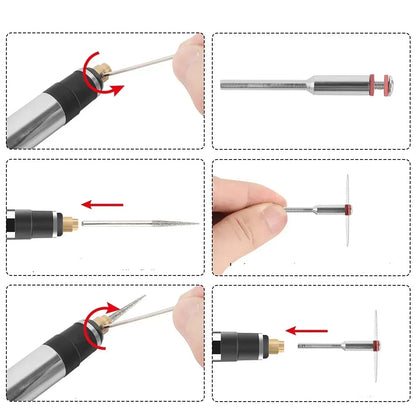 Portable Electric Engraving Tool Kit for Metal and Wood