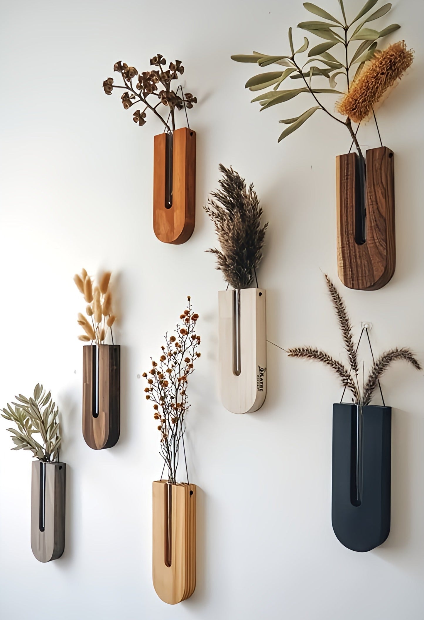Natural Wooden Flower Wall Decor Set - Luxivelle