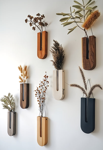 Natural Wooden Flower Wall Decor Set - Luxivelle