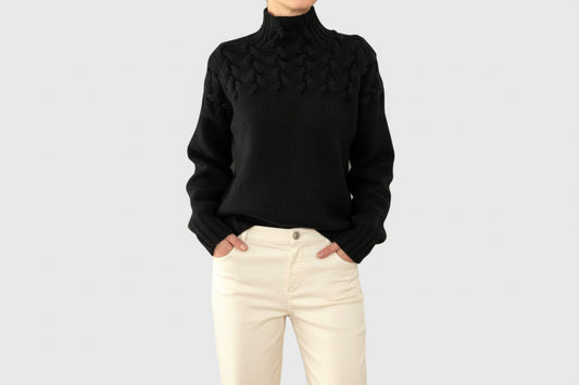 Classic Cable Knit Women's Sweater - Luxivelle