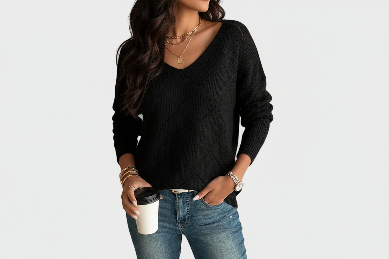 Relaxed Fit Women's Sweater - Luxivelle