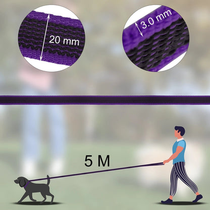 "Extra long waterproof dog lead with comfy handle, in orange, durable nylon for all weather, secure soft-touch grip."