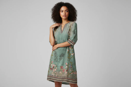 Casual Floral V-Neck Sundress for Women - Luxivelle