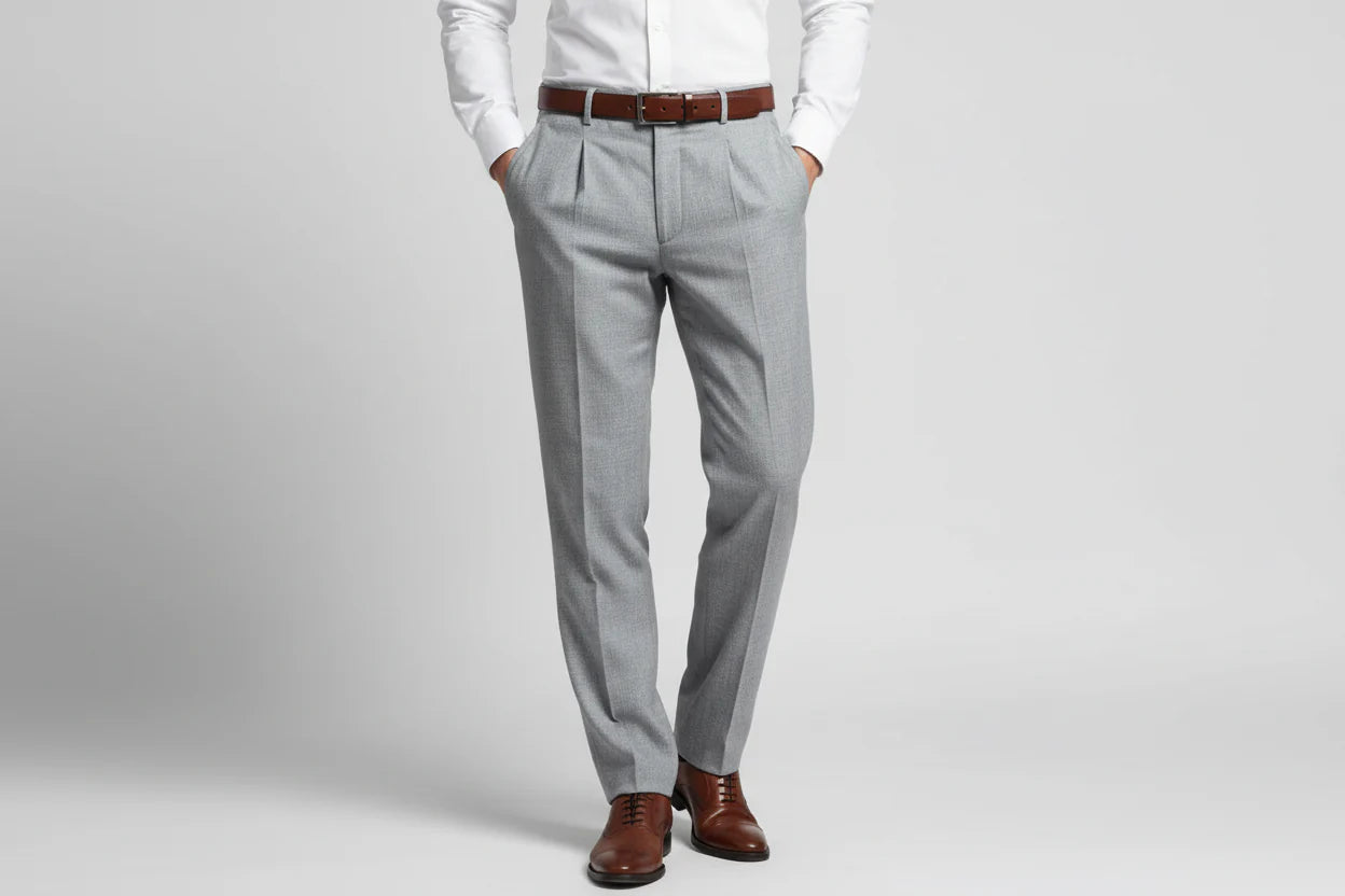 Relaxed Fit Mens Suit Pants - Luxivelle