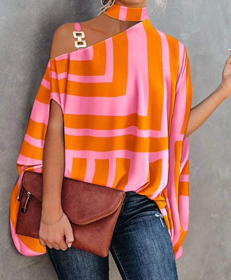 Ladies' Asymmetrical Floral Top