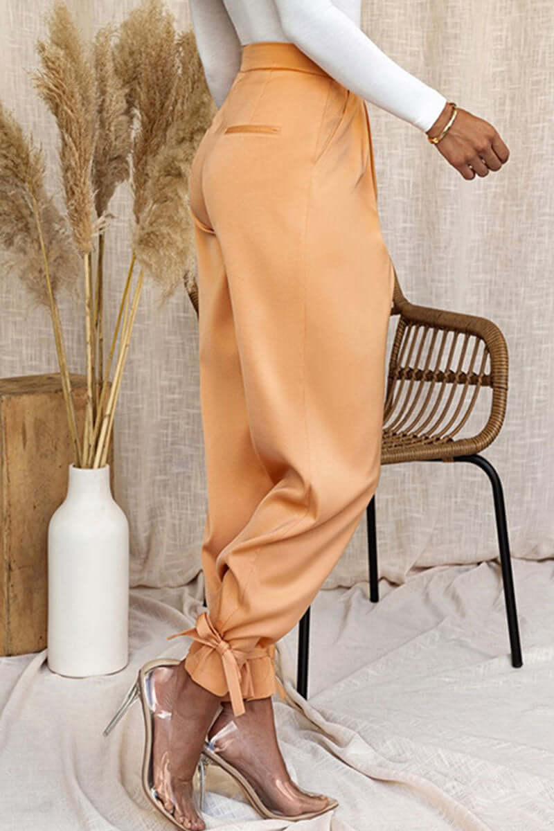 Ladies Slim Fit Ankle Tie Pants