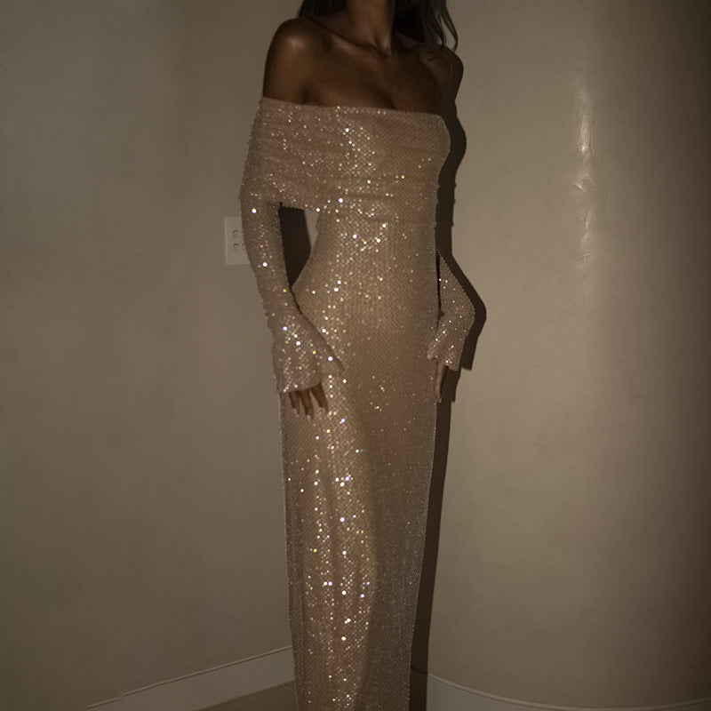 Luxurious Off Shoulder Maxi Dress for Women