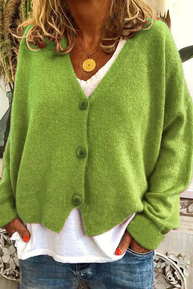 Colorful Patchwork Open Front Women's Cardigan
