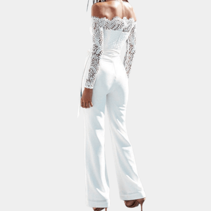 Chic Crochet Cold Shoulder Jumpsuit