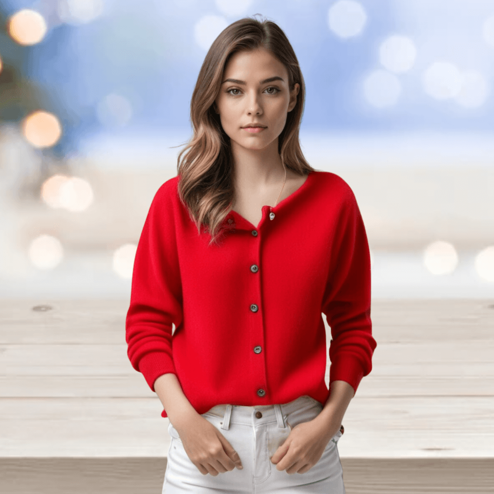 Soft V Neck Cashmere Sweater for Women