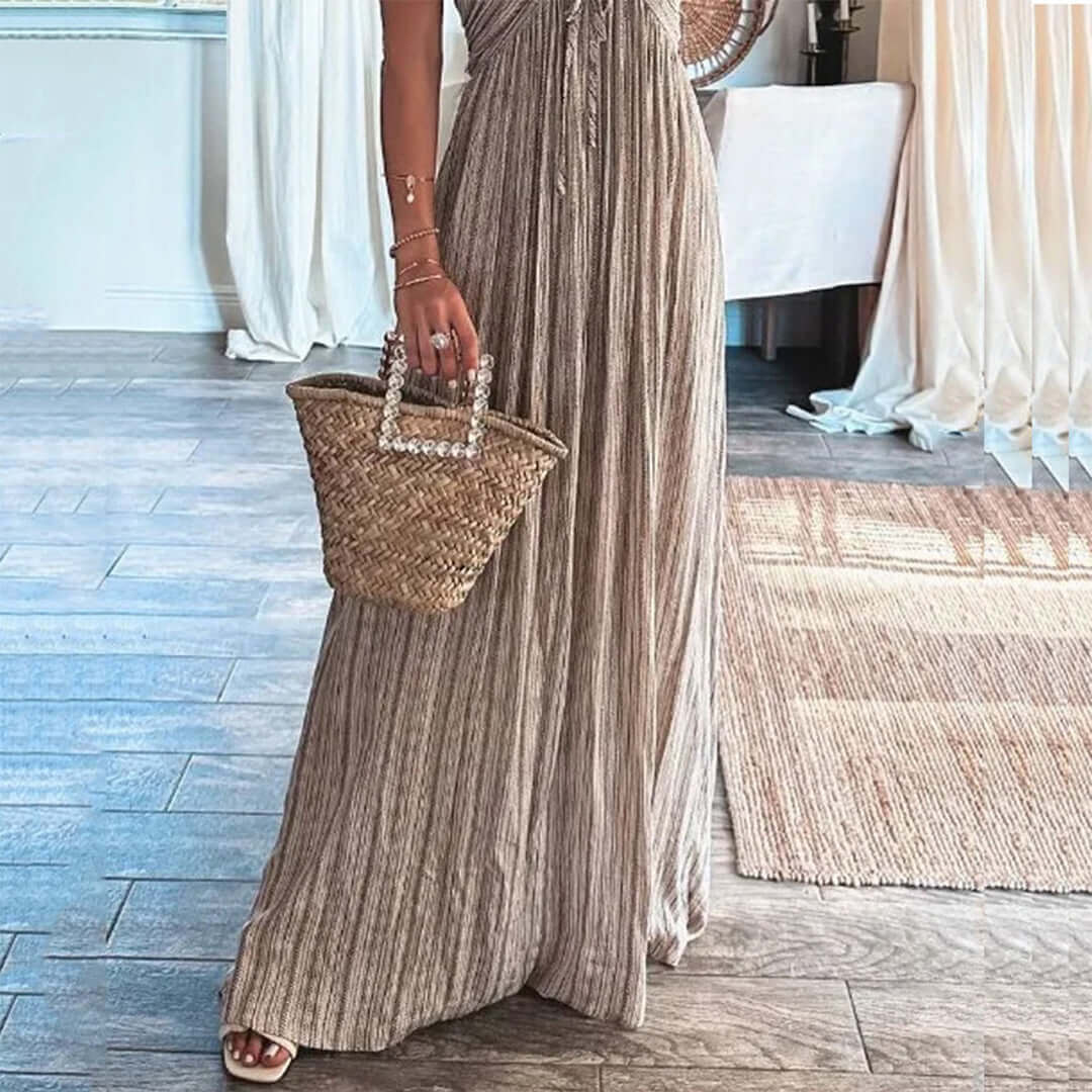 Lightweight Flowy Strapless Maxi Dress