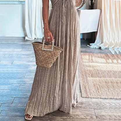 Lightweight Flowy Strapless Maxi Dress