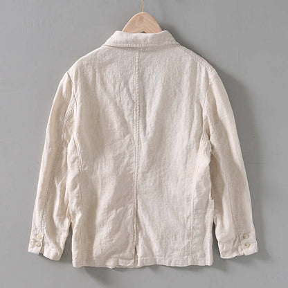 Relaxed Fit Casual Linen Jacket