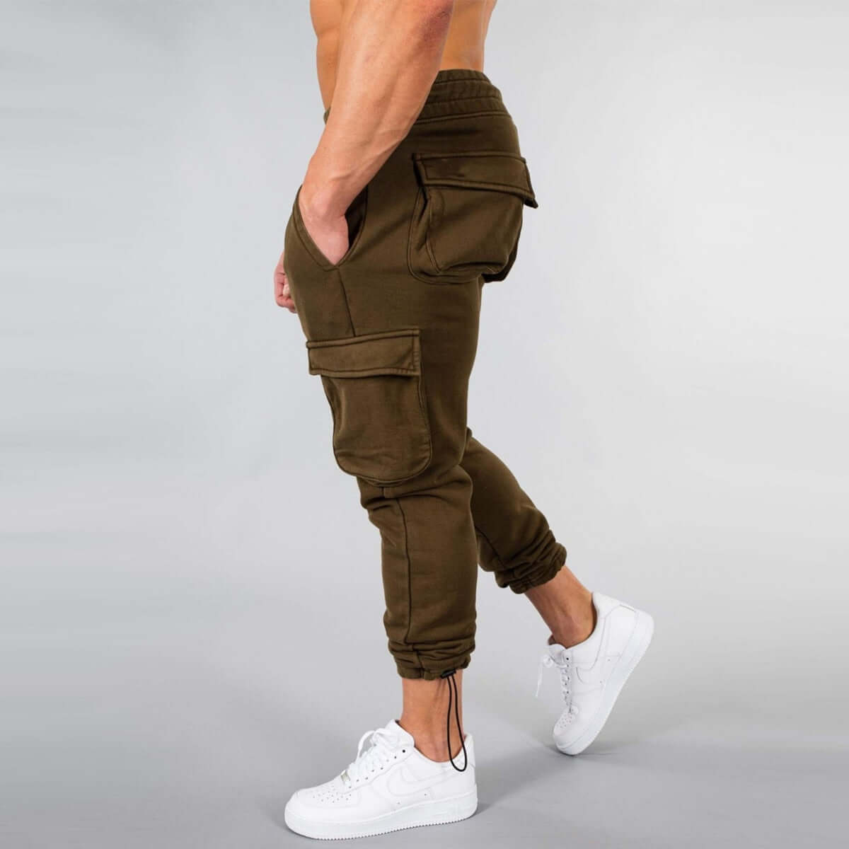 Men's Athletic Fit Elastic Waist Joggers Pants