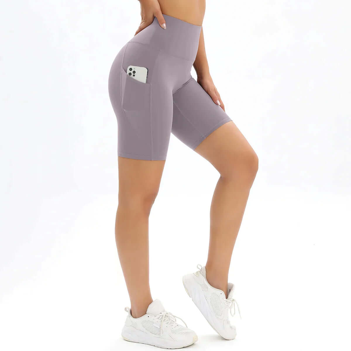 Women's Athletic Waist Running Shorts with Pockets