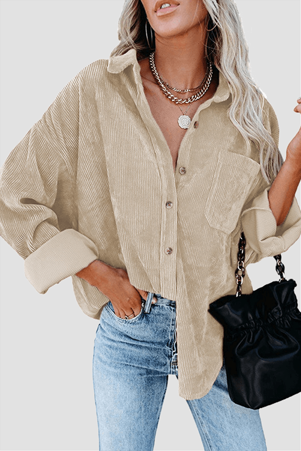 Casual Loose Fit Women's Long Sleeve Top