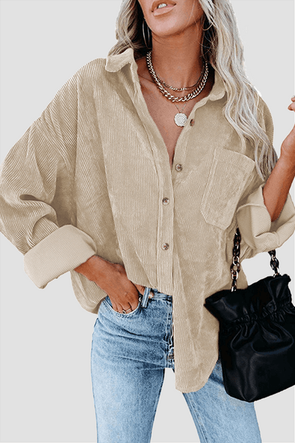 Casual Loose Fit Women's Long Sleeve Top
