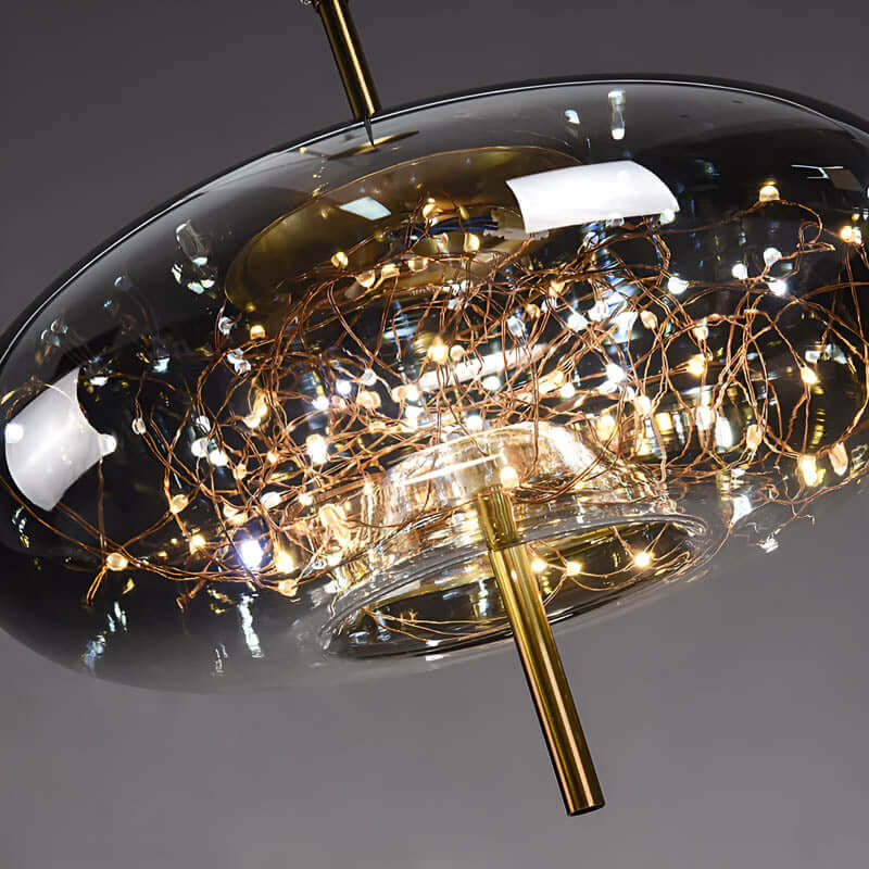Warm Bronze Multi Light Pendant Lamp