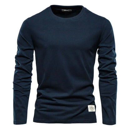 Relaxed Fit Men's Crew Neck Long Sleeve Tee