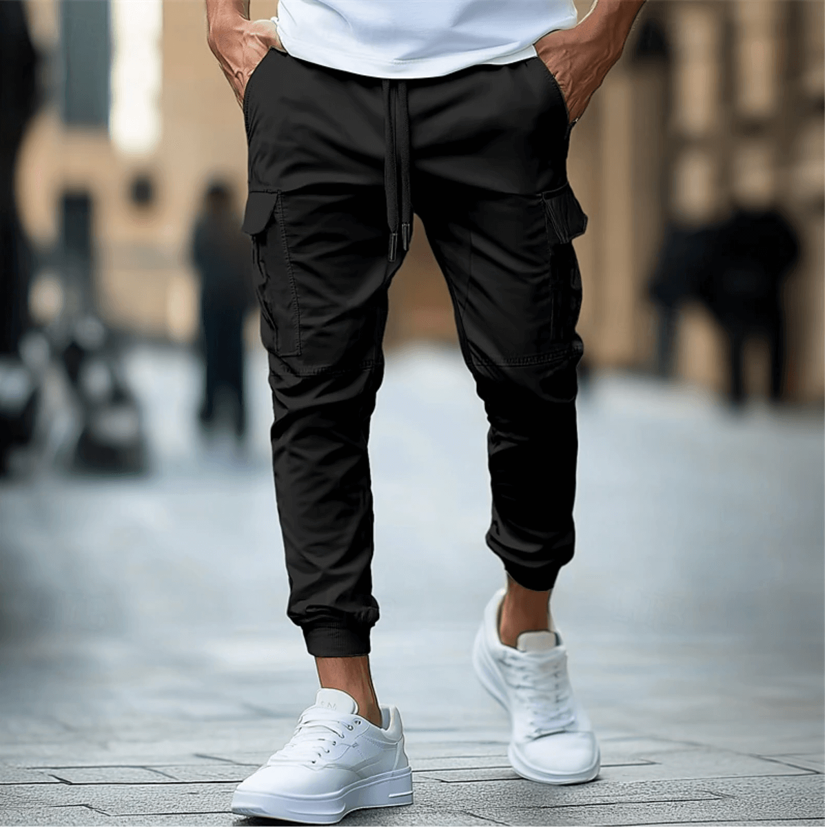 Comfortable Elastic Cargo Trousers for Men