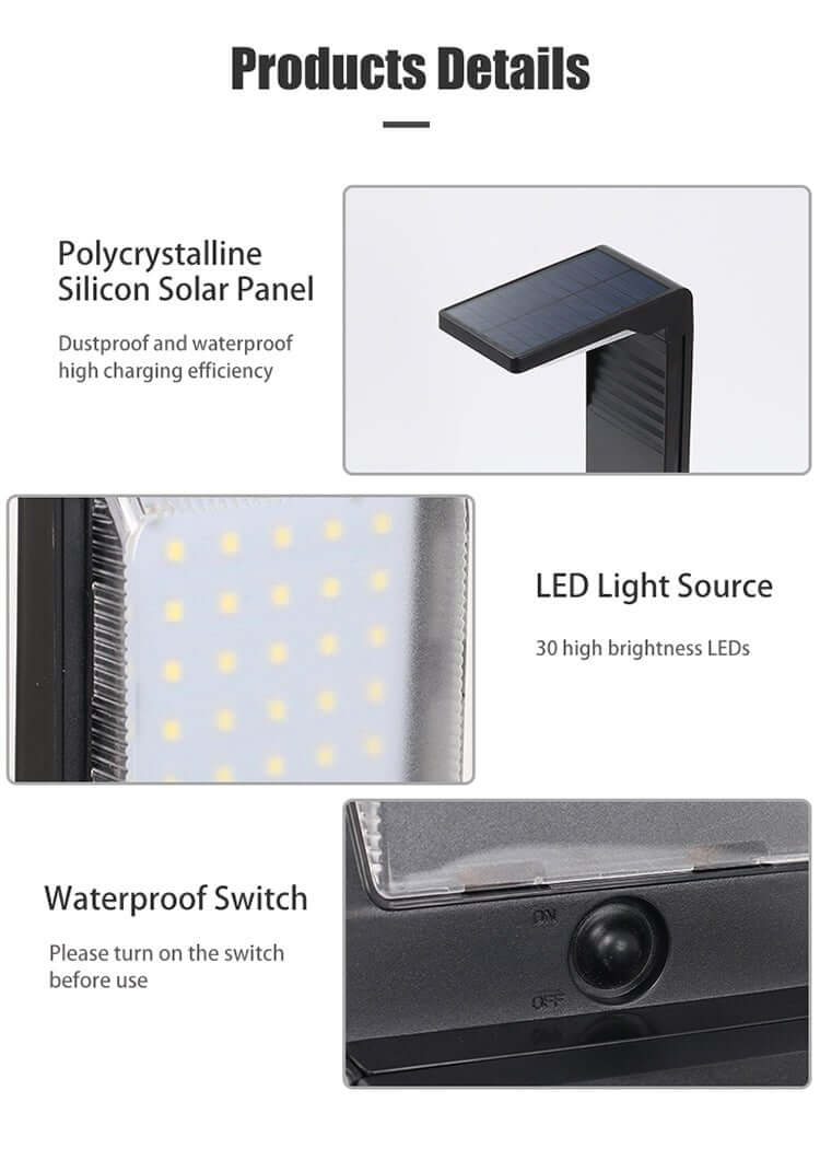 Bright Outdoor Solar Powered Lamp, 4W Warm White