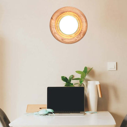 Contemporary Wooden Led Wall Lamp