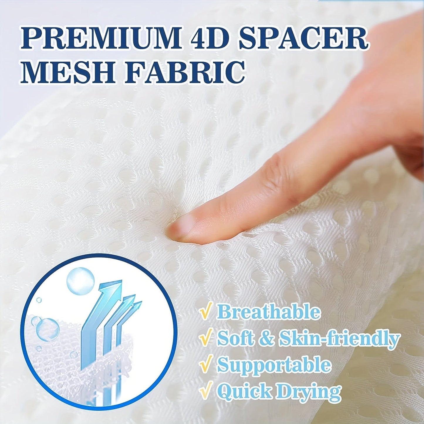 Soft Comfort Bath Pillow with Neck and Back Support