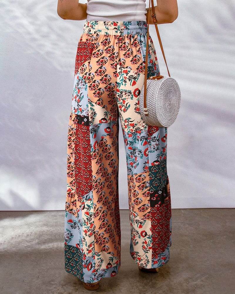 Ladies Loose Fit Wide Leg Pants