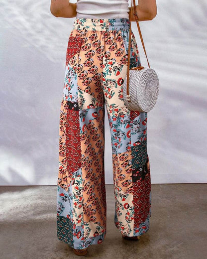 Ladies Loose Fit Wide Leg Pants