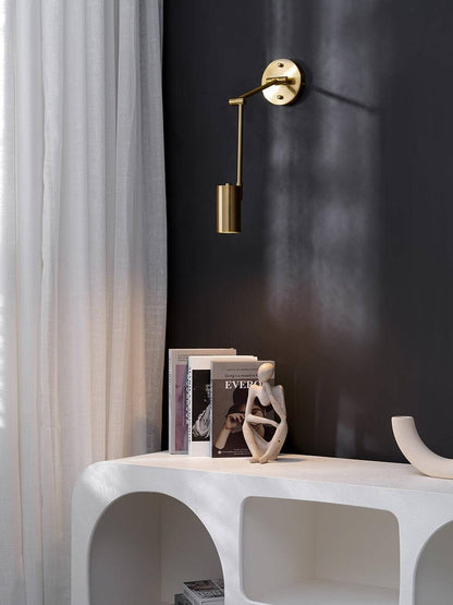 Flexible Brushed Steel LED Wall Light with Arm