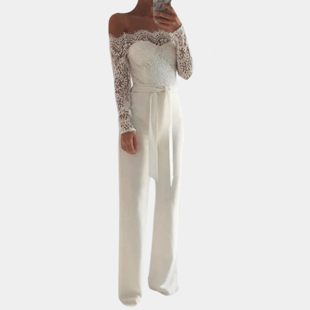 Chic Crochet Cold Shoulder Jumpsuit