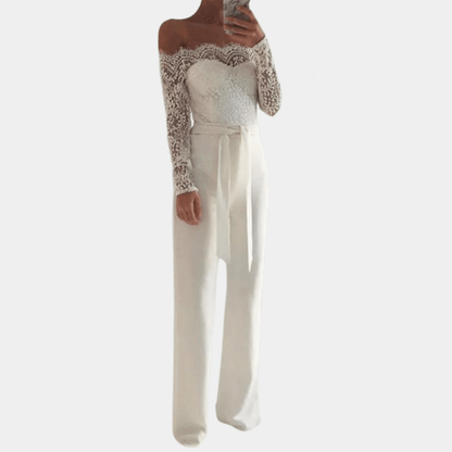 Chic Crochet Cold Shoulder Jumpsuit