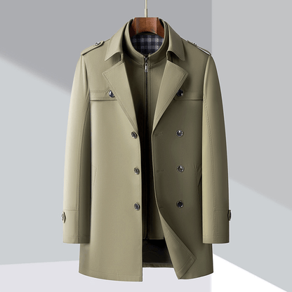 Classic Waterproof Long Coat for Men